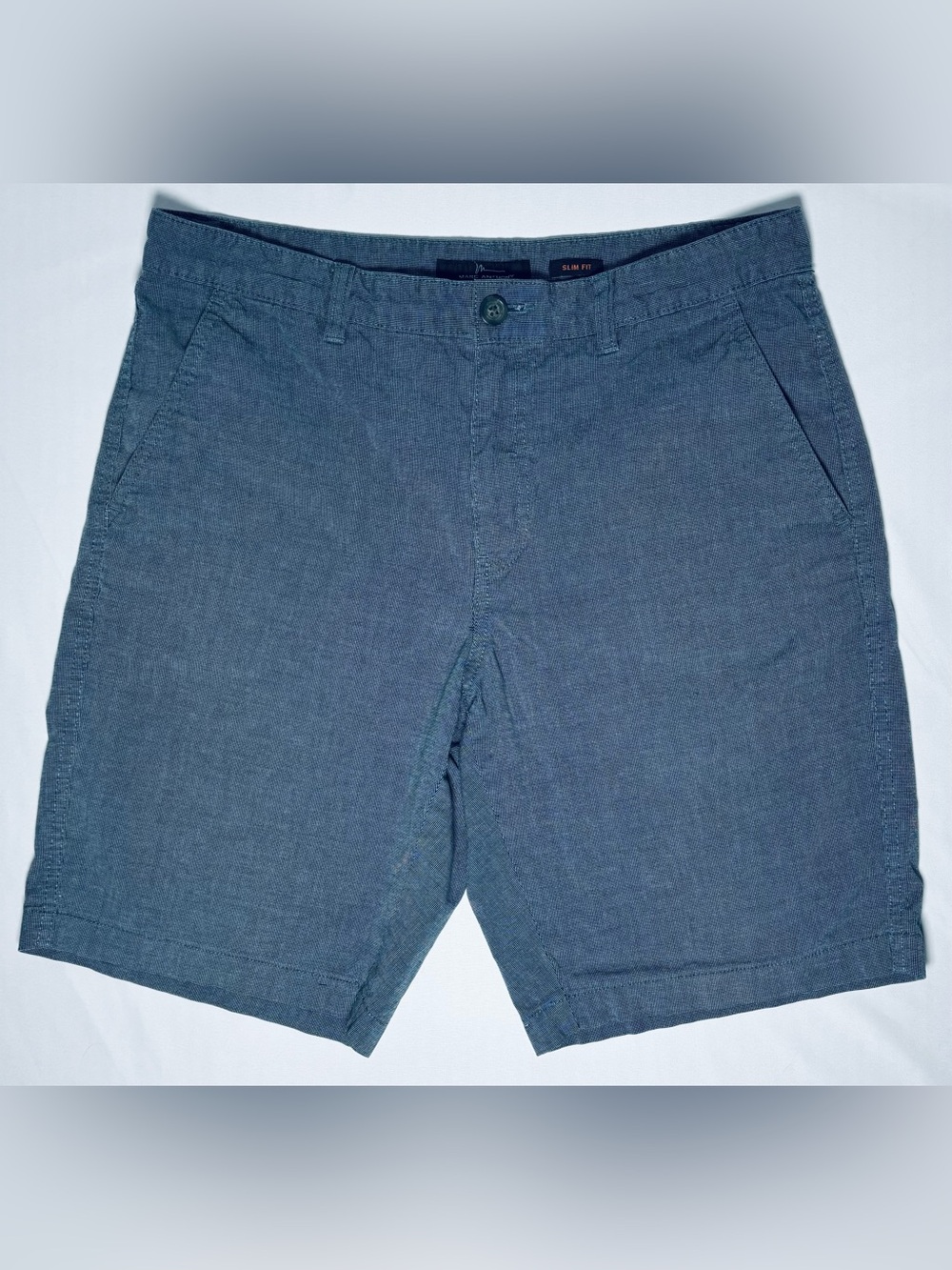 Marc Anthony Slim Fit Chino Shorts Men's Size 32 Dark Blue 9" Inseam Very Good
